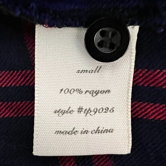 Alya TP9026 Womens Multicolor Collared Long Sleeve Button Up Shirt Size Small - Picture 10 of 10